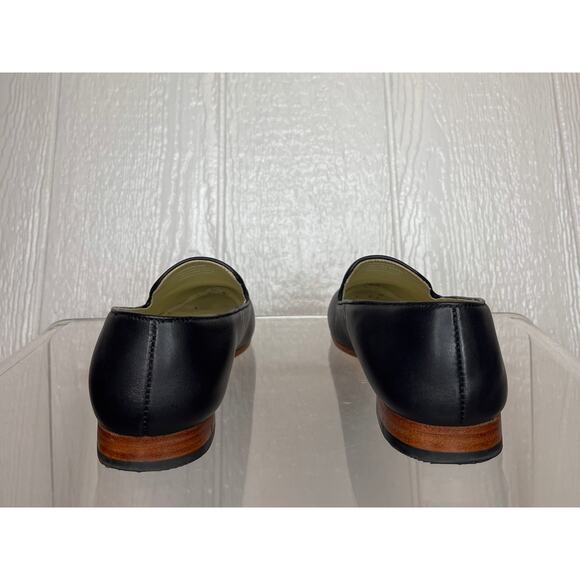 NISOLO Black Leather Round Toe Smoking Shoe Loafer US 7.5 - Picture 7 of 9